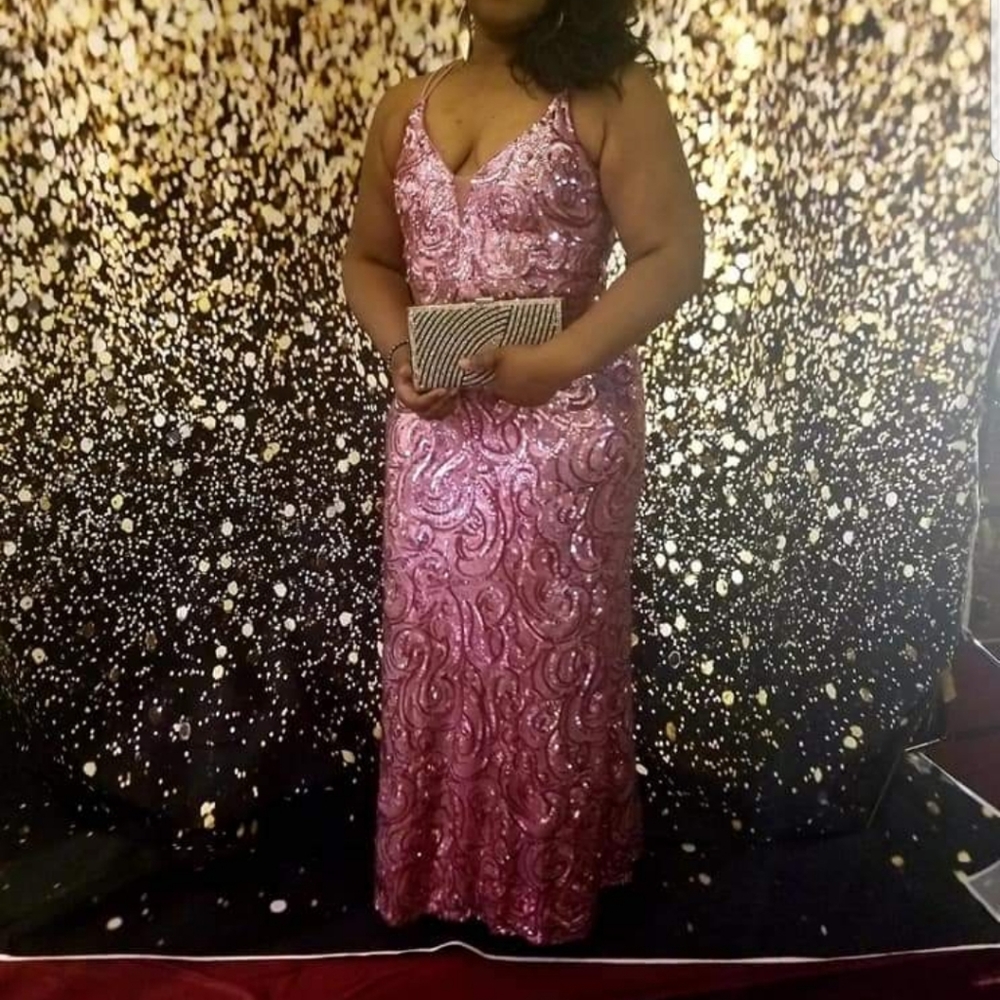 Beautiful Pink Sequin Dress (worn once to a Movie Premiere Red Carpet Event)!